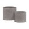 Urban Trends Collection Ceramic Cylindrical Pot with Painted Embossed Lattice Floral Design Body Set of Two Concrete Finish Gray